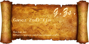 Gancz Zsófia névjegykártya